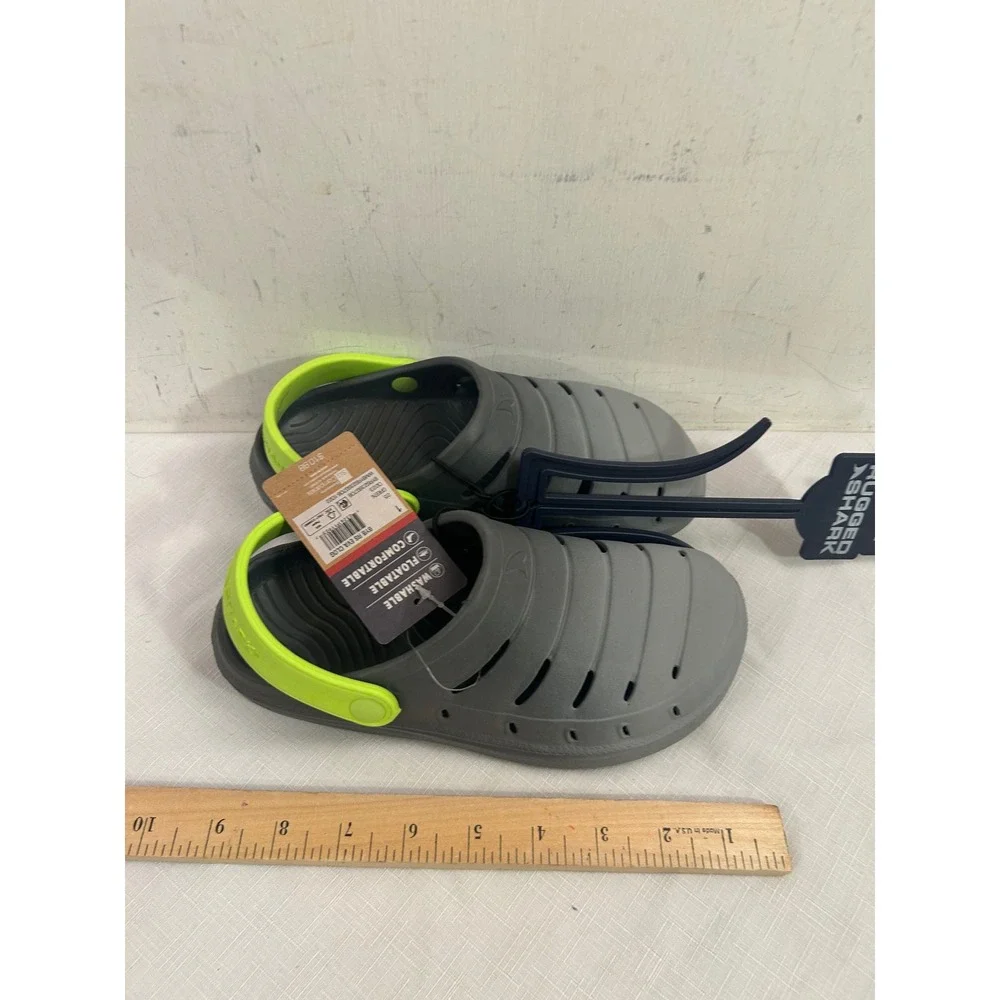 Rugged Shark EVA Clog 1 Green Grey Water Active Lifestyle Kids